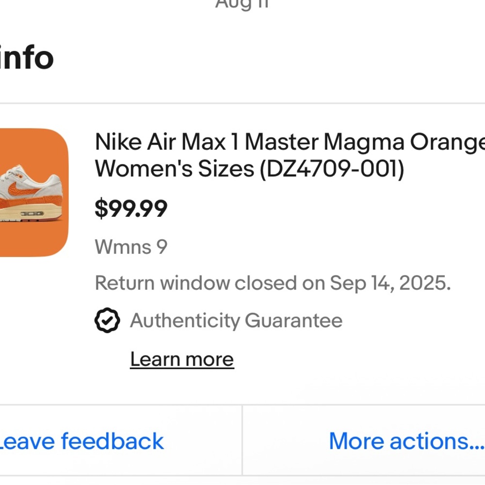 Nike Air Max with Orange and White Accents - Picture 7 of 7